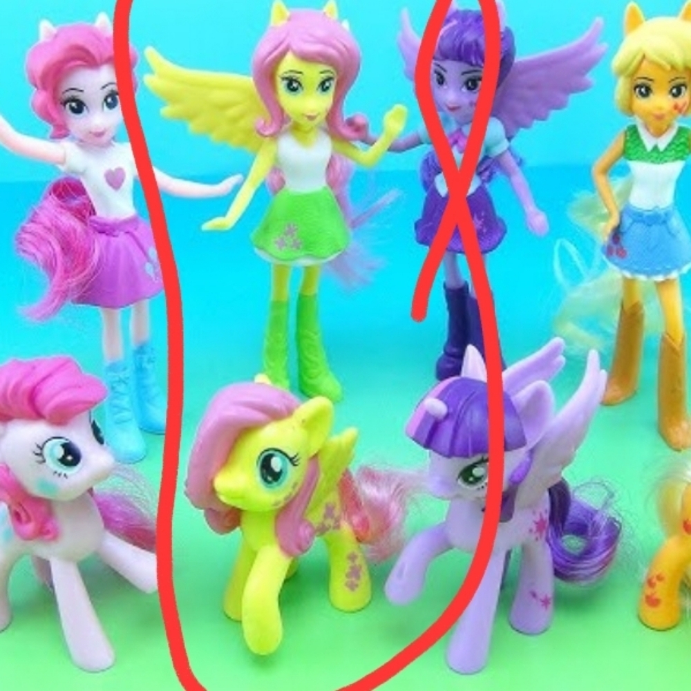 2015 My Little Pony Fluttershy Pony Toy 7 & Fluttershy Doll Equestria Girl Toy 8
